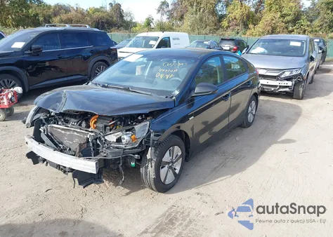 2017 Hyundai Ioniq Hybrid Blue из США, поврежденный, VIN KMHC65LC6HU027427